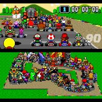 Super Mario Kart 101 kuskia Youtube pikseleitä SNES
