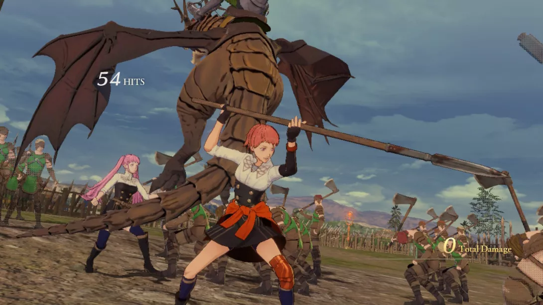 Fire Emblem Warriors: Three Hopes Claude pientä poseerausta kesken taiston