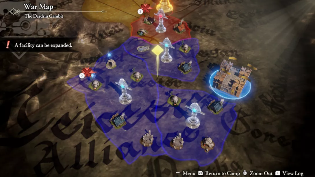 Fire Emblem Warriors: Three Hopes Claude karttanäkymä