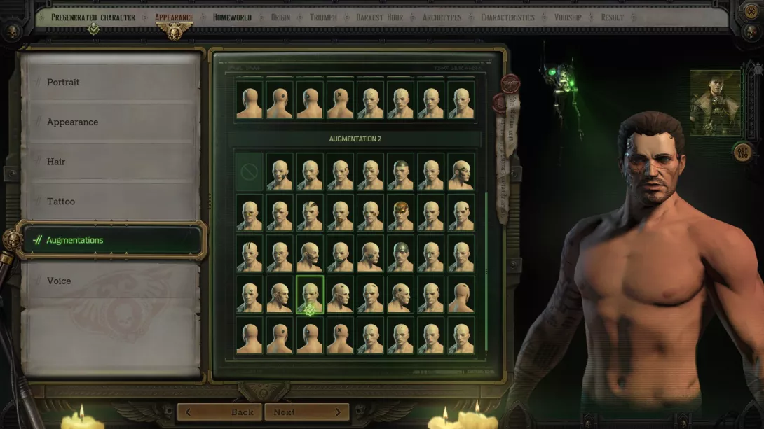 Warhammer 40,000: Rogue Trader hahmonluonti