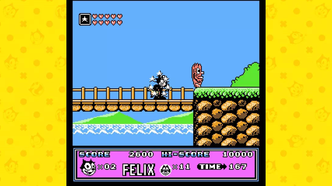Felix the Cat taikatähtösillä vihollista naamaan