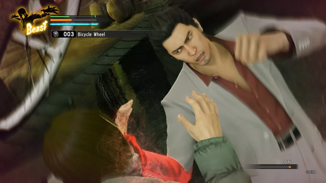 Yakuza Kiwami Switch kohta sattuu Ochia naamaan