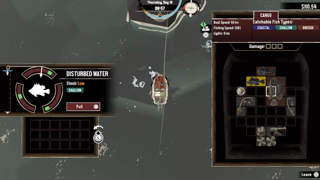 Dredge kalastus ja inventaario