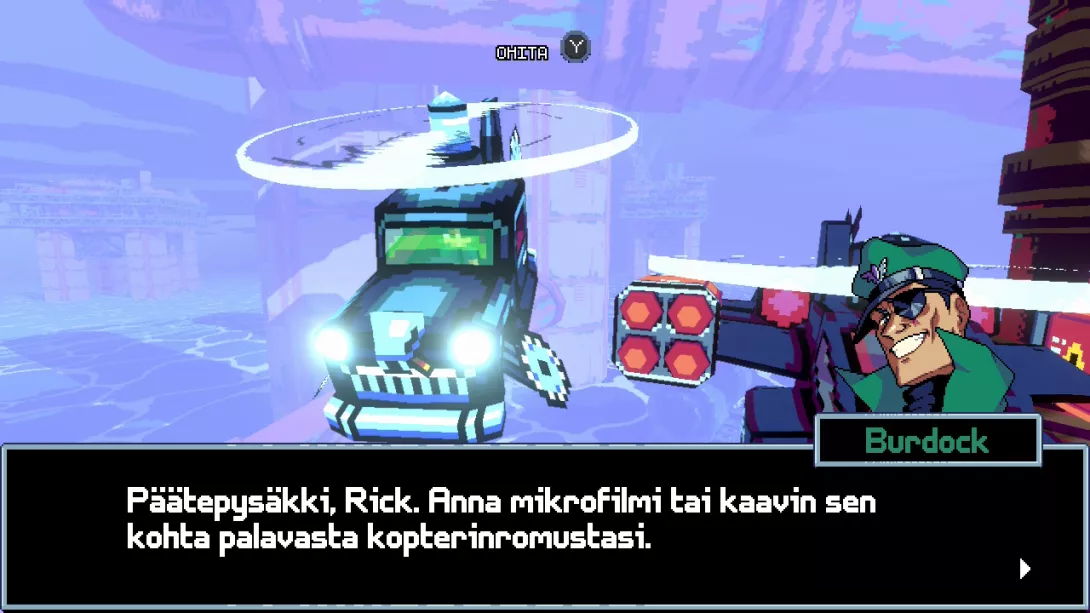 Choppa: Rescue Rivals - Burdockilla on suuret puheet samalla, kun taistelu on alkamassa