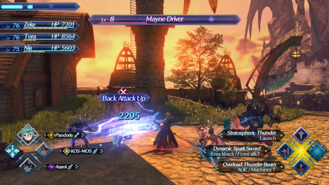 Xenoblade Chronicles 2 Nintendo Switch 2 Edition taistelua kylässä