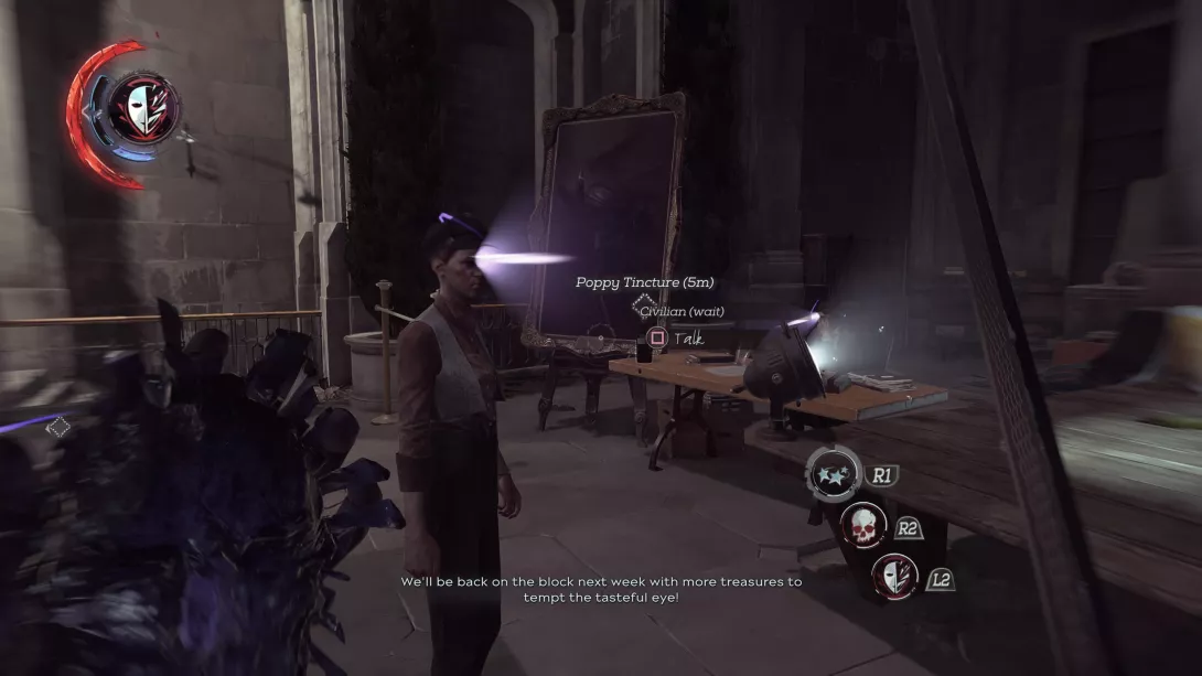 Dishonored: Death of the Outsider säilä kädessä