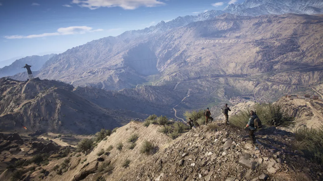 Ghost Recon Wildlands, maisema vuorten huipulta