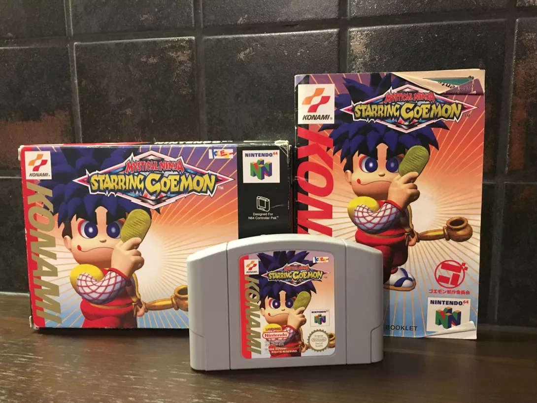 Mystical Ninja Starring Goemon pelikasetti ohjekirja retromuistelo