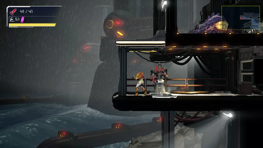 Metroid Dread vetinen maisema