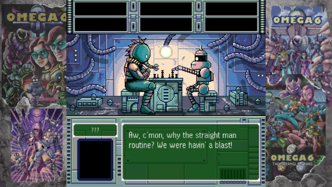 Omega 6: robotit pelaamassa