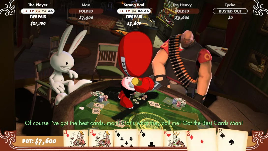 Poker Night at the Inventory - Strong Bad lapioimassa voittoja