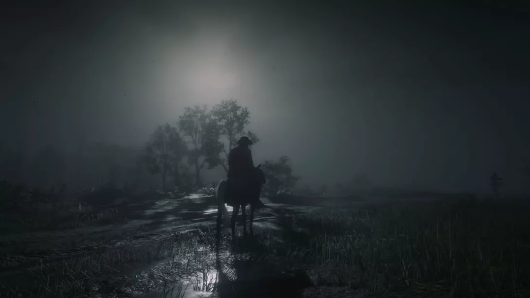 Red Dead Redemption 2 - Arthur suolla kuunvalossa