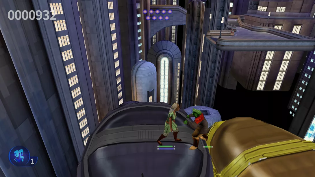 STAR WARS: Episode I: Jedi Power Battles lentohärvelin katolla