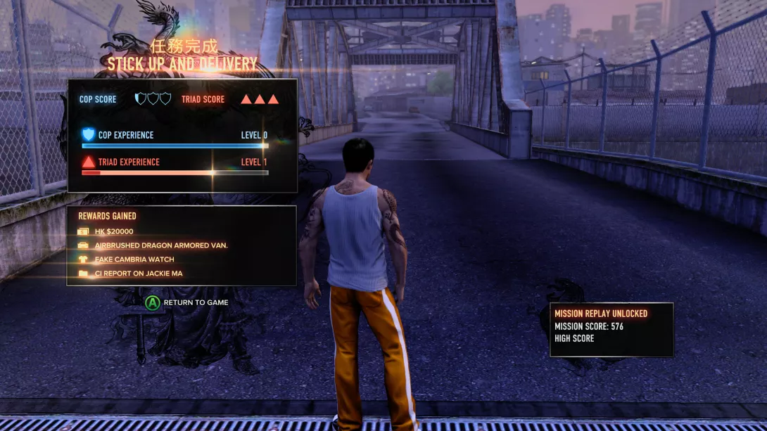 Sleeping Dogs: Definitive Edition tehtävä suoritettu