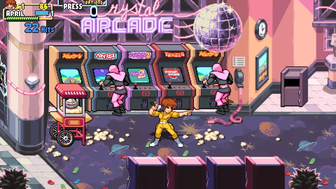 Teenage Mutant Ninja Turtles Shredder's Revenge jalkaklaanilaiset pelaavat ja April