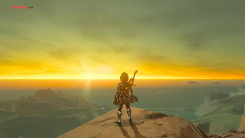 The Legend of Zelda Breath of the Wild auringonlasku auringonnousu