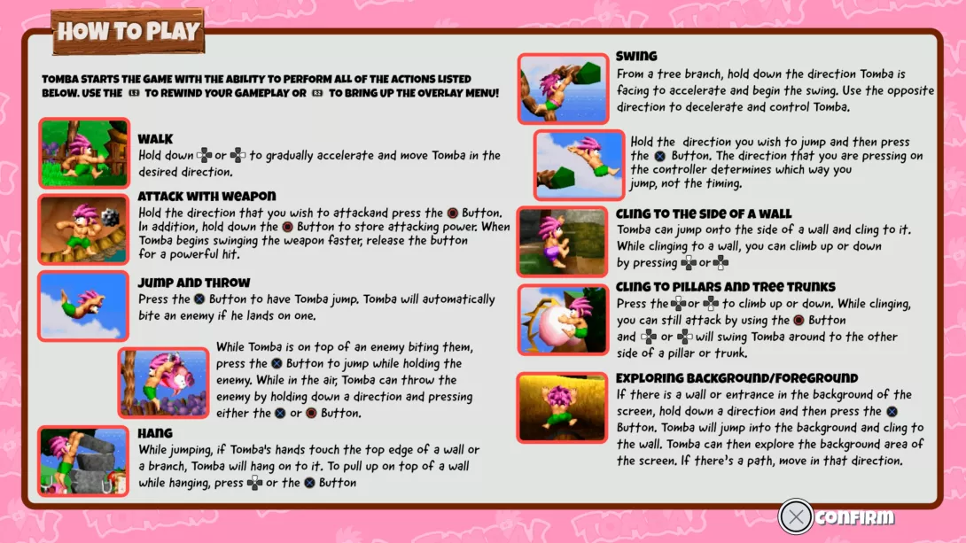Tombi! Special Edition_Kuinka pelata Tombia