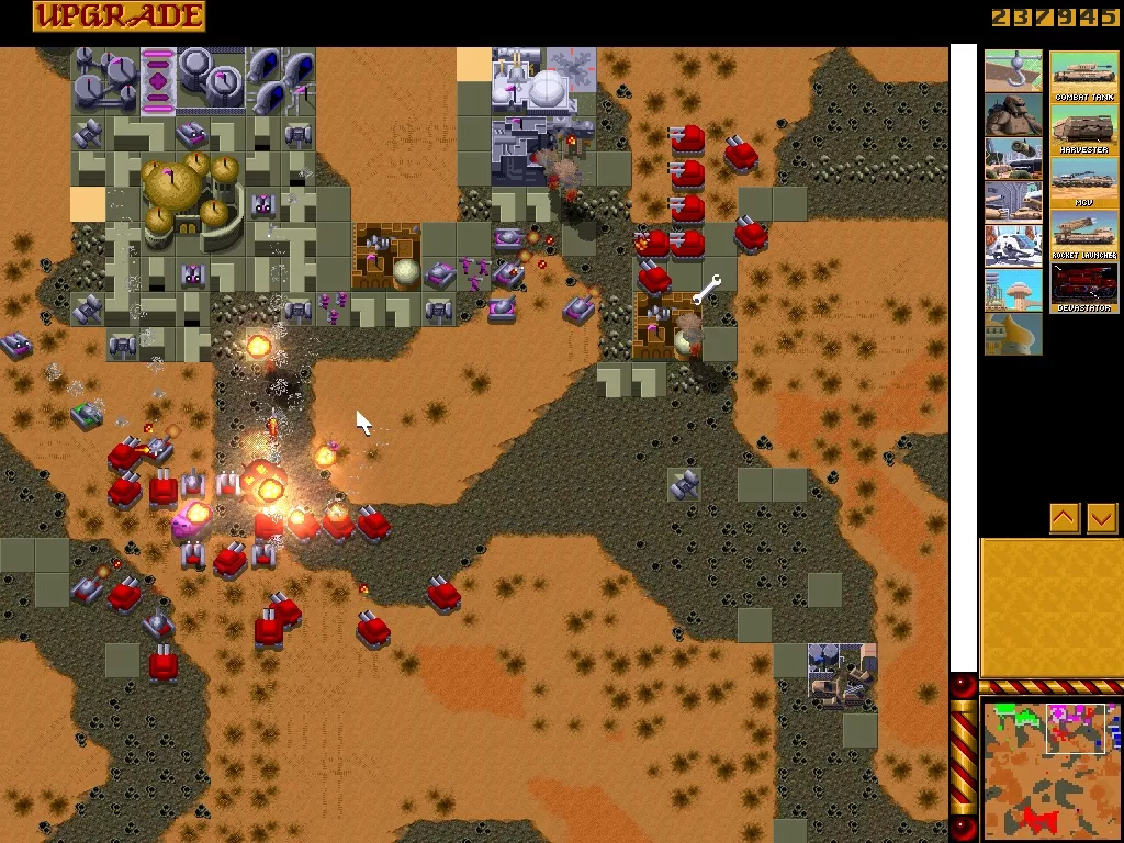 Dune II:ssa aseet puhuvat äänekkäästi