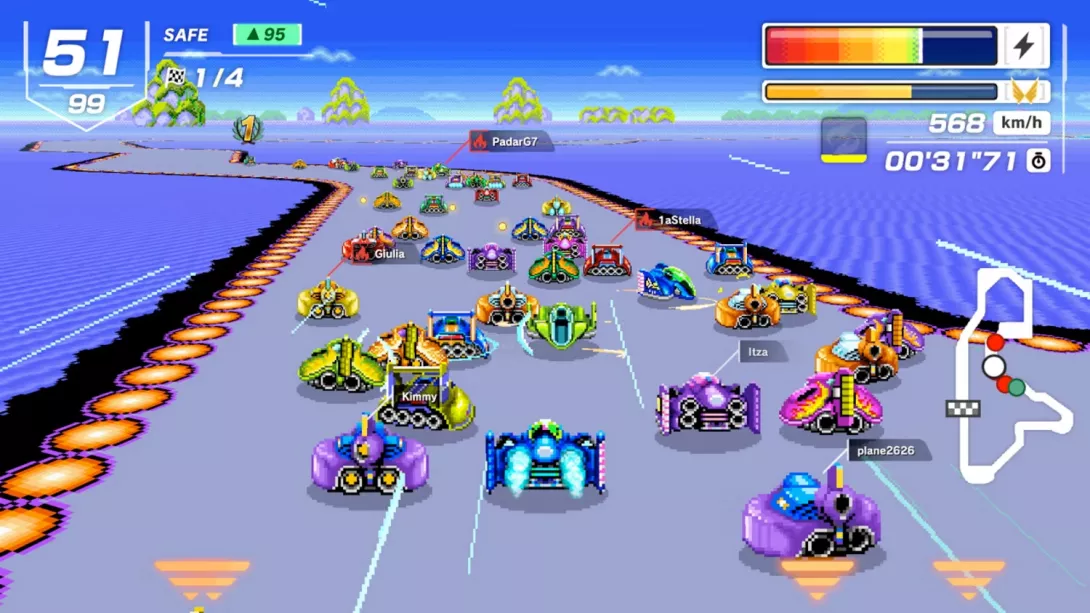 F-Zero 99_radalla on ruuhkaista