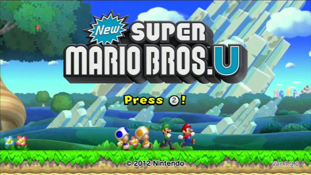 New Super Mario Bros U alkuruutu