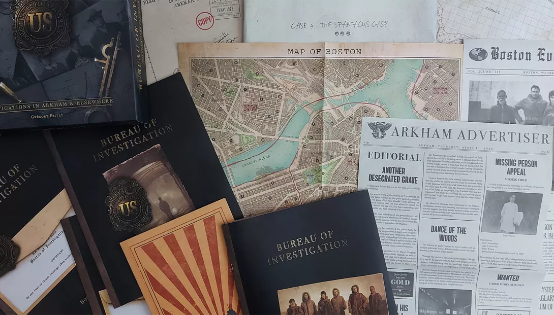 Bureau of Investigation: Investigations in Arkham & Elsewhere paketin sisältö